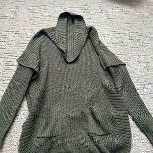 Francesca's Collections Forest Green Cowl Neck Sweater